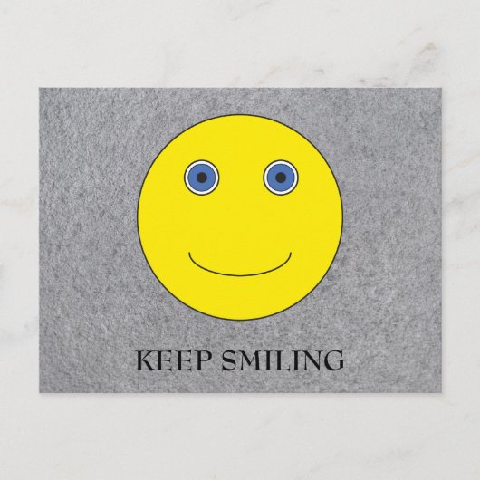 Keep Smiling Postkarte (Vorderseite)