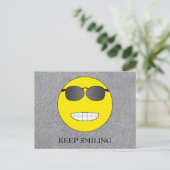 Keep Smiling Postkarte (Stehend Vorderseite)