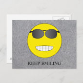 Keep Smiling Postkarte (Vorne/Hinten)