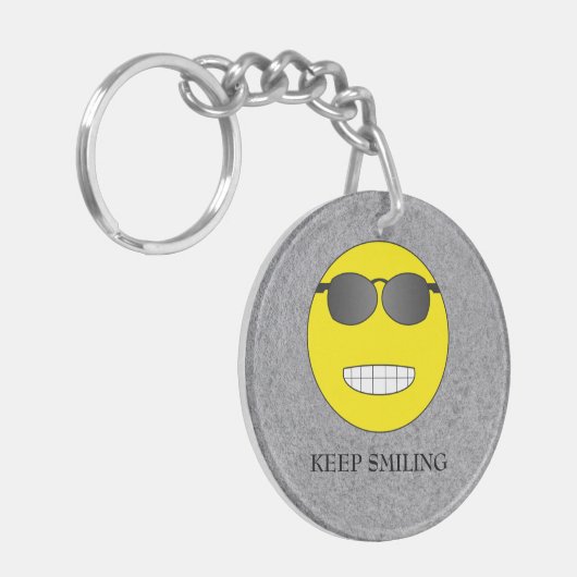 Keep Smiling Schlüsselanhänger (Vorderseite links)