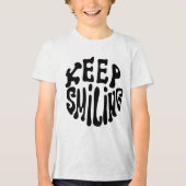 Keep Smiling! - Simple & Cheerful Happy Vibe Desig Tri-Blend Shirt (Vorderseite)