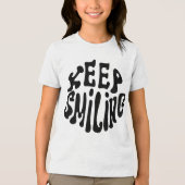 Keep Smiling! - Simple & Cheerful Happy Vibe Desig Tri-Blend Shirt (Vorderseite)