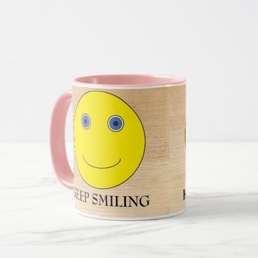 Keep Smiling Tasse (Vorderseite Links)