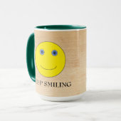 Keep Smiling Tasse (Vorderseite Links)