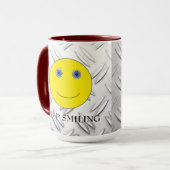 Keep Smiling Tasse (Vorderseite Links)