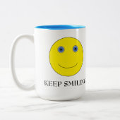 Keep Smiling Zweifarbige Tasse (Links)