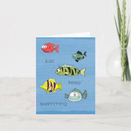 Keep Swimming Fish card Karte