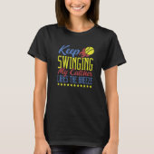 Keep Swinging My Catcher Likes The Breeze Softball T-Shirt (Vorderseite)