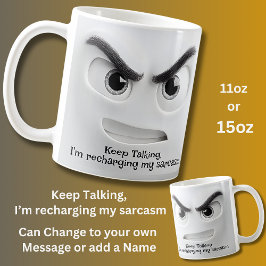 Keep Talking, Add Name Message Expressive Face Kaffeetasse
