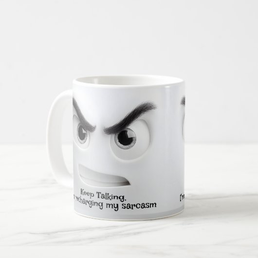 Keep Talking, Add Name Message Expressive Face  Kaffeetasse (Vorderseite Links)