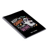 Keep the Candy, I’ll Take the Wine Funny Halloween Notizblock (Rechte Seite)