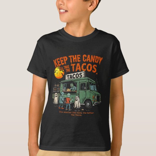 Keep The Candy Ill Take The Tacos - Halloween Taco T-Shirt (Vorderseite)