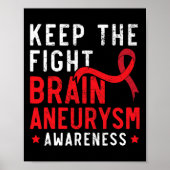 Keep The Fight Brain Aneurysm Aneurysm Awareness Poster (Vorne)