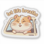 Keep the Peace, Keep the Pace – Cute Scooter  Aufkleber (Vorderseite)