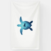 Keep The Sea Plastic Free Save The Sea Turtles T-S Banner (Vertikal)