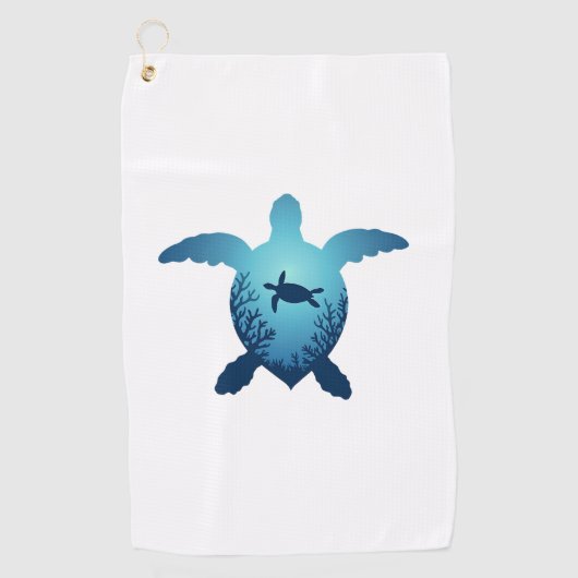 Keep The Sea Plastic Free Save The Sea Turtles T-S Golfhandtuch (Vorderseite)