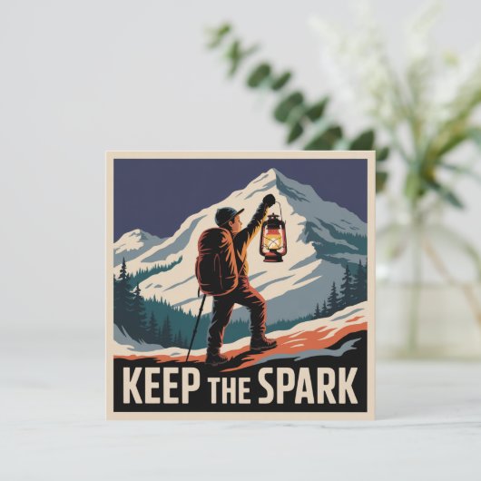 Keep The Spark Einladung (Stehend Vorderseite)