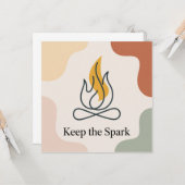 Keep The Spark Karte (Vorderseite/Rückseite Beispiel)