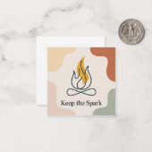 Keep The Spark Mitteilungskarte (Vorderseite/Rückseite Beispiel)