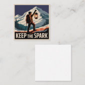Keep The Spark Quadratische Visitenkarte (Vorne/Hinten)
