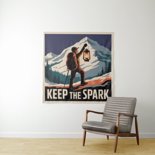 Keep The Spark Wandteppich (Beispiel)