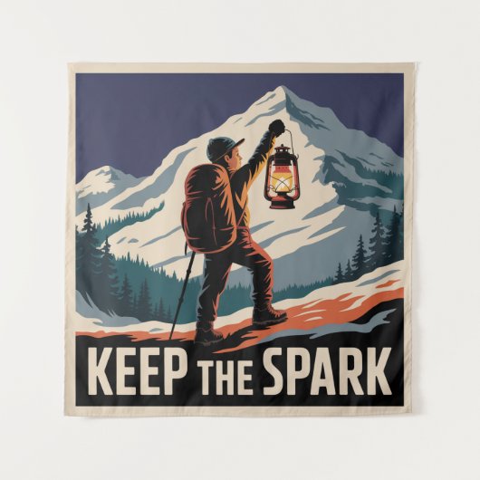 Keep The Spark Wandteppich (Vorderseite)