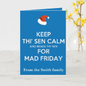 Keep Thi Sen Calm And Brace This Sen Mad Friday Karte (Gelbe Blume)