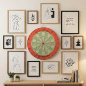 Keep Throwing Keep Growing Minimalistisches Hellgr Dartscheibe