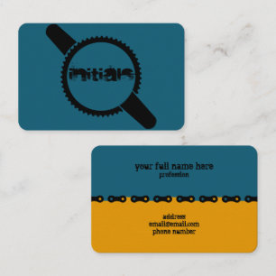 Keep Turning That Crank Blue Orange Visitenkarte