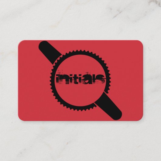 Keep Turning That Crank Red Pink Visitenkarte (Vorderseite)