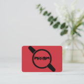 Keep Turning That Crank Red Pink Visitenkarte (Stehend Vorderseite)