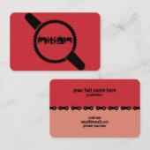 Keep Turning That Crank Red Pink Visitenkarte (Vorne/Hinten)