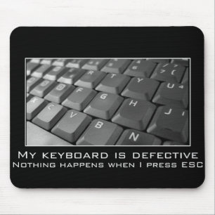 Keep versuchend zu entgehen, aber es arbeiten mousepad