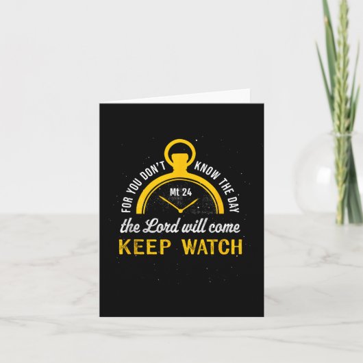Keep Watch Matthew 24_42 Karte (Vorderseite)