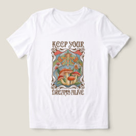 Keep Your Dreams Alive Retro Boho Mushroom & Moth Tri-Blend Shirt