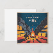 Keep Your Fire Feiertagskarte (Vorne/Hinten)