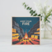 Keep Your Fire Feiertagskarte (Stehend Vorderseite)