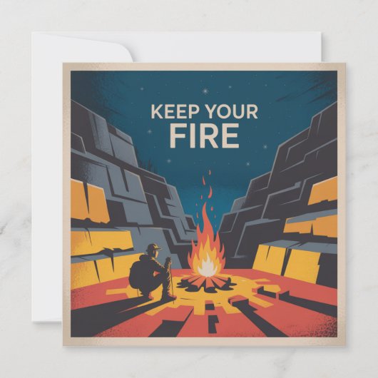 Keep Your Fire Feiertagskarte (Vorderseite)