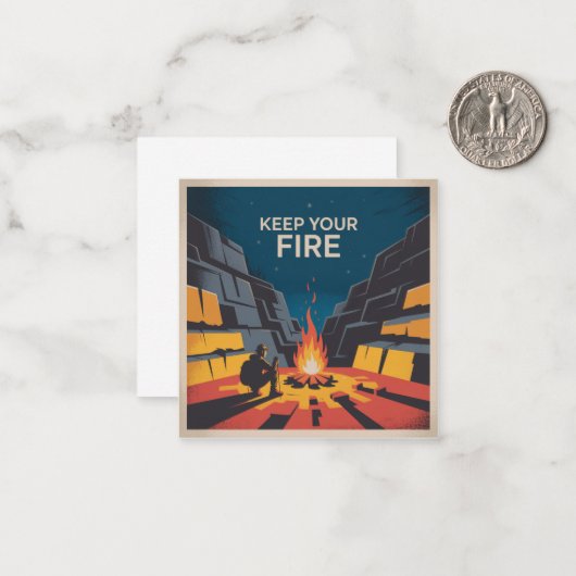 Keep Your Fire Mitteilungskarte (Vorderseite/Rückseite Beispiel)
