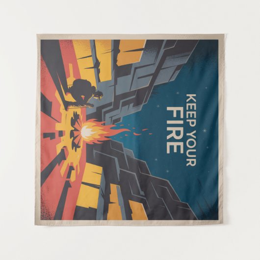 Keep Your Fire Wandteppich (Vorderseite (Horizontal))