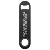 Keep your Friends Close & Beer Steel Bottle Opener Speed Flaschenöffner (Rückseite)