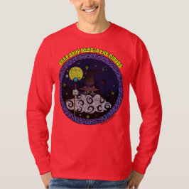 Keep Your Head In The Clouds Cartoon Wizard Cat T-Shirt