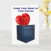 Keep Your Heart In Your Pocket Karte (Gelbe Blume)