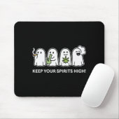 Keep Your Srits High Ghost Smoking Weed Halloween  Mousepad (Mit Mouse)