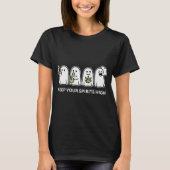 Keep Your Srits High Ghost Smoking Weed Halloween  T-Shirt (Vorderseite)