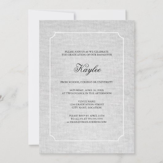 Keepake 4 Foto Moderner Abschluss Einladung (Rückseite)