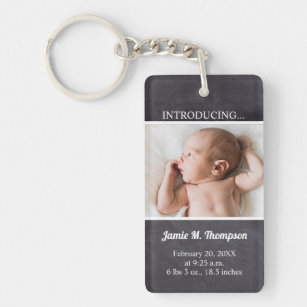 Keepake Baby Foto Einführung Baby Custom Schlüsselanhänger