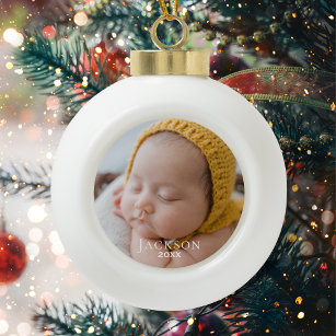 Keepake Baby Foto Keramik Kugel-Ornament