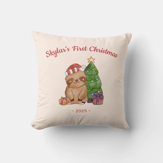 Keepake Baby's First Christmas Kissen (Vorderseite)