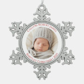 Keepake Baby's First Christmas Snowflake Ornament (Vorderseite)